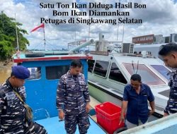 Satu Ton Ikan Diduga Hasil Bom Ikan Diamankan Petugas di Singkawang Selatan