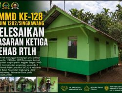 TMMD Ke-128 Kodim 1202/Singkawang Selesaikan Sasaran Ketiga Rehab RTLH