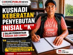 Kusnadi Keberatan Penyebutan Inisial “K” dalam Pemberitaan Dugaan Judi Liungfu