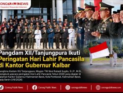 Pangdam XII/Tanjungpura Ikuti Peringatan Hari Lahir Pancasila di Kantor Gubernur Kalbar 