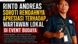 Rinto Andreas Soroti Rendahnya Apresiasi terhadap Wartawan Lokal di Event Budaya