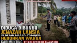 Diduga Dibunuh, Jenazah Lansia di Depan Masjid At-Taqwa Hebohkan Warga Karimunting, Pelaku Berhasil Diamankan 