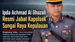 Ipda Achmad AL Ghazali Resmi Jabat Kapolsek Sungai Raya Kepulauan