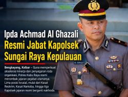 Ipda Achmad AL Ghazali Resmi Jabat Kapolsek Sungai Raya Kepulauan