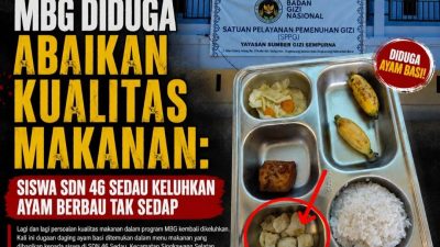MBG Diduga Abaikan Kualitas Makanan: Siswa SDN 46 Sedau Keluhkan Ayam Berbau Tak Sedap