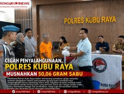 Cegah Penyalahgunaan, Polres Kubu Raya Musnahkan 50,06 Gram Sabu