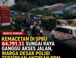 Kemacetan di SPBU 64.791.11 Sungai Raya Ganggu Akses Jalan, Warga Desak Polisi Tertibkan Antrean BBM