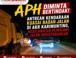 APH Diminta Bertindak, Antrean Kendaraan Kuasai Badan Jalan di AKR Karimunting, Keselamatan Pengguna Jalan Dipertaruhkan