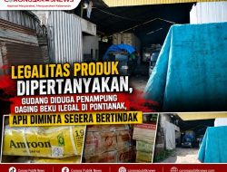 Legalitas Produk Dipertanyakan, Gudang Diduga Penampung Daging Beku Ilegal di Pontianak, APH Diminta Segera Bertindak
