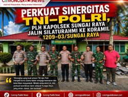 Perkuat Sinergitas TNI–Polri, Plh Kapolsek Sungai Raya Jalin Silaturahmi ke Koramil 1209-03/Sungai Raya