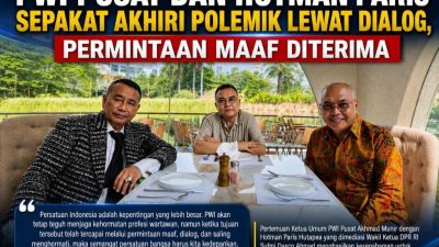 PWI Pusat dan Hotman Paris Sepakat Akhiri Polemik Lewat Dialog, Permintaan Maaf Diterima
