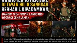 Karhutla 10 Hektare di Tayan Hilir Sanggau Berhasil Dipadamkan, Dandim 1204 Pimpin Langsung Operasi Semalaman