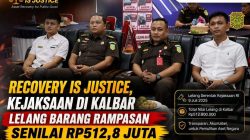 Recovery Is Justice, Kejaksaan di Kalbar Lelang Barang Rampasan Senilai Rp512,8 Juta