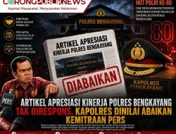 Artikel Apresiasi Kinerja Polres Bengkayang Tak Direspons, Kapolres Dinilai Abaikan Kemitraan Pers