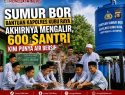 Sumur Bor Bantuan Kapolres Kubu Raya Akhirnya Mengalir, 600 Santri Kini Punya Air Bersih