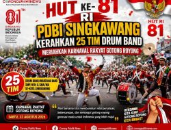 HUT ke-81 RI, PDBI Singkawang Kerahkan 25 Tim Drum Band Meriahkan Karnaval Rakyat Gotong Royong