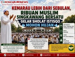 Kemarau Lebih Dari Sebulan, Ribuan Muslim Singkawang Bersatu Gelar Sholat Istisqo Mohon Hujan