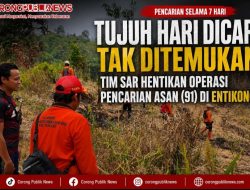 Tujuh Hari Dicari Tak Ditemukan, Tim SAR Hentikan Operasi Pencarian Asan (91) di Entikong