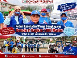 Peduli Kesehatan Warga Bengkayang, Demokrat Bagikan 7.000 Masker Untuk Cegah Gangguan Pernapasan