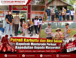Patroli Karhutla dan Aksi Sosial, Kapolsek Monterado Perkuat Kepedulian Kepada Masyarakat
