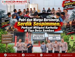 Polri dan Warga Bersinergi, Serdik Sespimmen, Perkuat Mitigasi Karhutla di Tiga Desa Sambas
