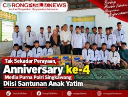 Tak Sekadar Perayaan, Anniversary ke-4 Media Purna Polri Singkawang Diisi Santunan Anak Yatim