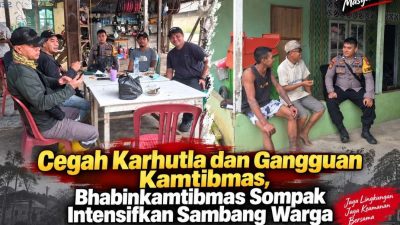 Cegah Karhutla dan Gangguan Kamtibmas, Bhabinkamtibmas Sompak Intensifkan Sambang Warga