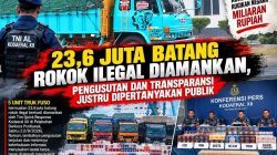 23,6 Juta Batang Rokok Ilegal Diamankan, Pengusutan dan Transparansi Justru Dipertanyakan Publik