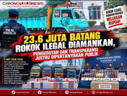 23,6 Juta Batang Rokok Ilegal Diamankan, Pengusutan dan Transparansi Justru Dipertanyakan Publik
