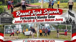 Rawat Jejak Sejarah, Forkopimca Mandor Gelar Jumat Bersih di Taman Makam Juang