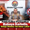 Polda Kalbar Peringatkan Bahaya Karhutla, Warga Diminta Tak Bakar Lahan