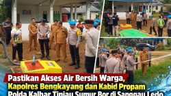 Pastikan Akses Air Bersih Warga, Kapolres Bengkayang dan Kabid Propam Polda Kalbar Tinjau Sumur Bor di Sanggau Ledo
