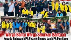 Warga Bantu Warga Salurkan Bantuan Kepada Relawan MPA Padang Cemara dan MPA Pamilang
