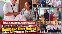 BAZNAS Kota Singkawang Kembali Salurkan Paket Sembako Plus Nutrisi Untuk Penyandang Disabilitas